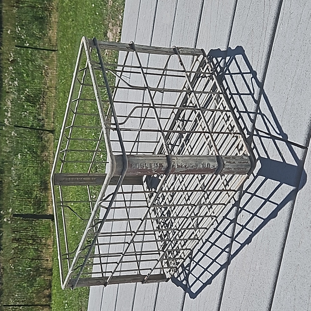 Vintage Wire Borden Milk Crate 1980